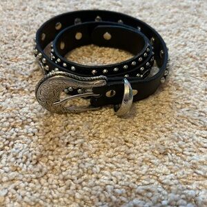 FREE W/ ANY PURCHASE Black Studded Leather Belt